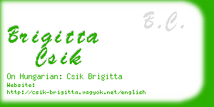 brigitta csik business card